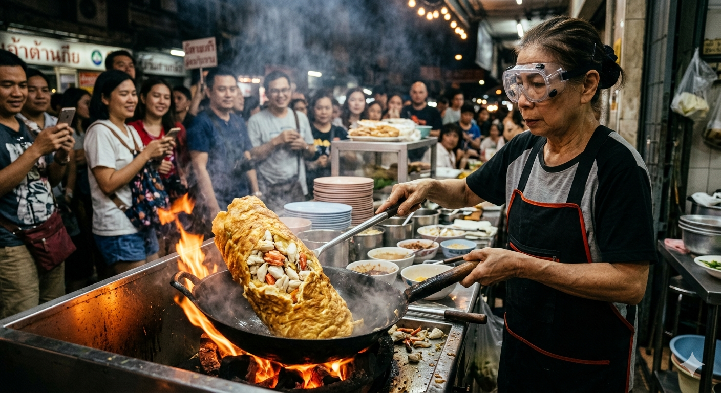 Why Jay Fai’s Crab Omelette Became Bangkok’s Most Famous Dish